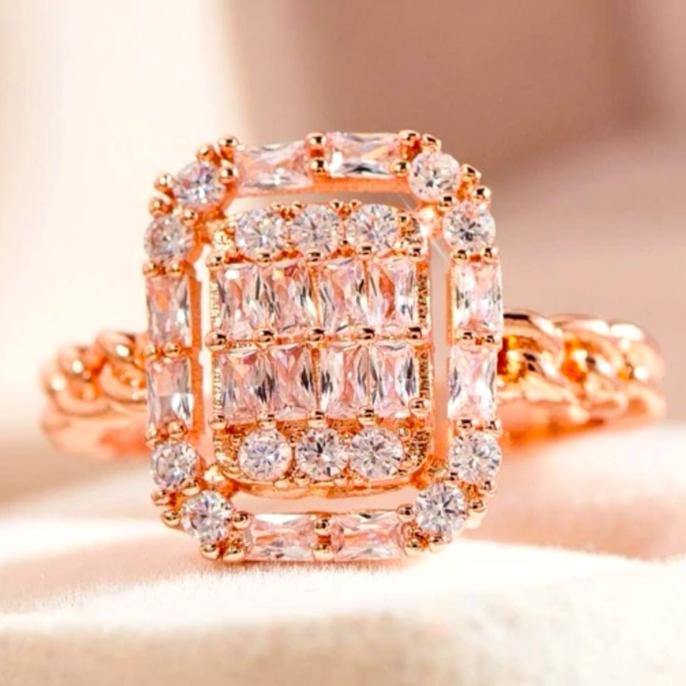 Rose Gold Cubic Zirconia Ring